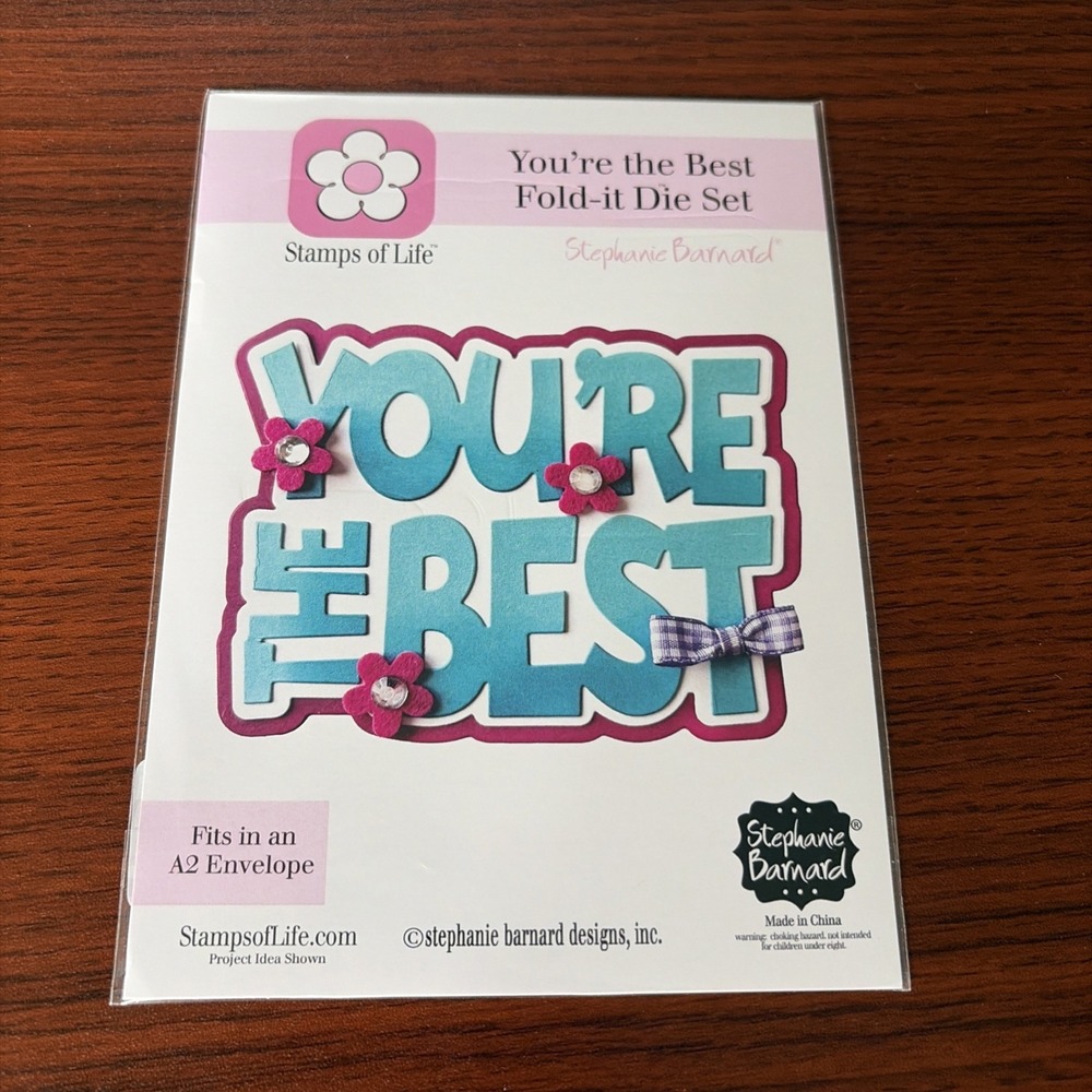 Stamps Of Life A2 You're The Best Fold-it Die Set New Stephanie Barnard Designs